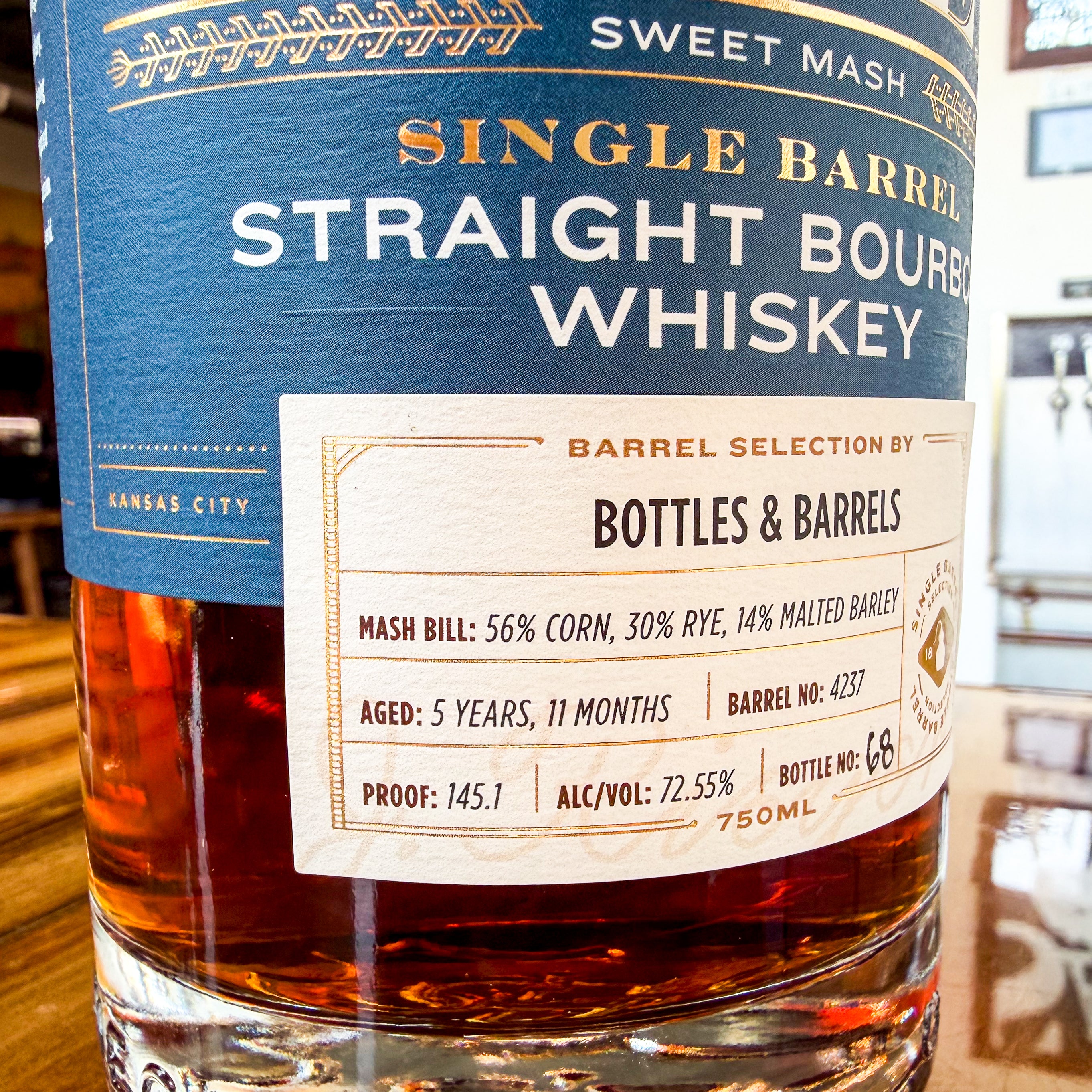 Rieger Single Barrel Straight Bourbon — Bottles & Barrels × Nebraska Bourbon Society Barrel Pick